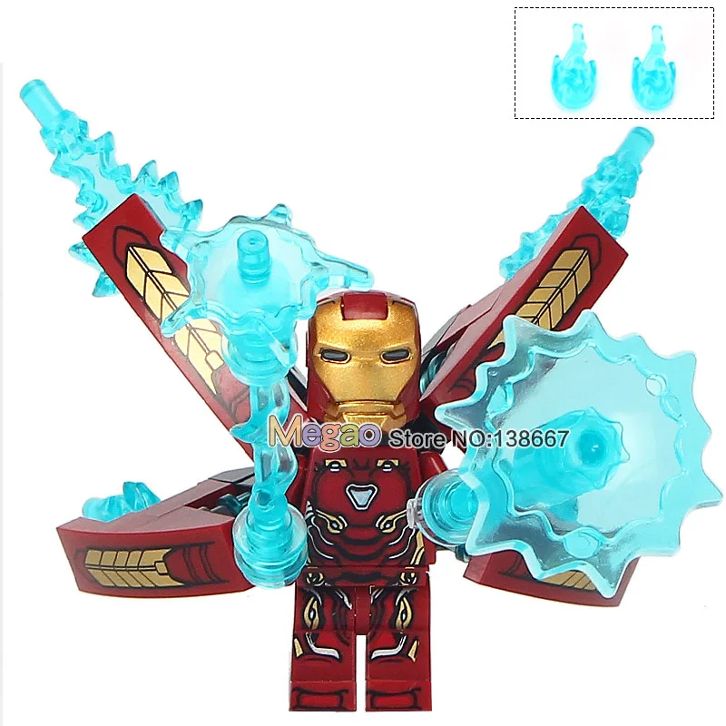 

50pcs/lot D009 Iron Man Proxima Night Spiderman Super Heroes Outrider Bricks Building Blocks Children Gift Toys