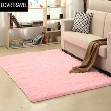 Lovrпутешествия квадратный длинный плюшевый утолщенный мытый Шелковый коврик-слип ковры для журнальный столик для гостиной коврик для спальни прикроватные коврики для йоги