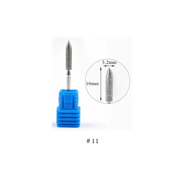 17 Тип Алмазная дрель для ногтей сверла поворотные сверла для педикюра Инструменты Электрические ногти маникюрная машина дрель аксессуары пилка для ногтей - Цвет: 11