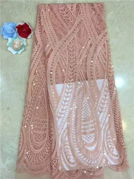 

Wonderful wedding/party African net material French lace fabric PDN191(5yards/lot) multi color