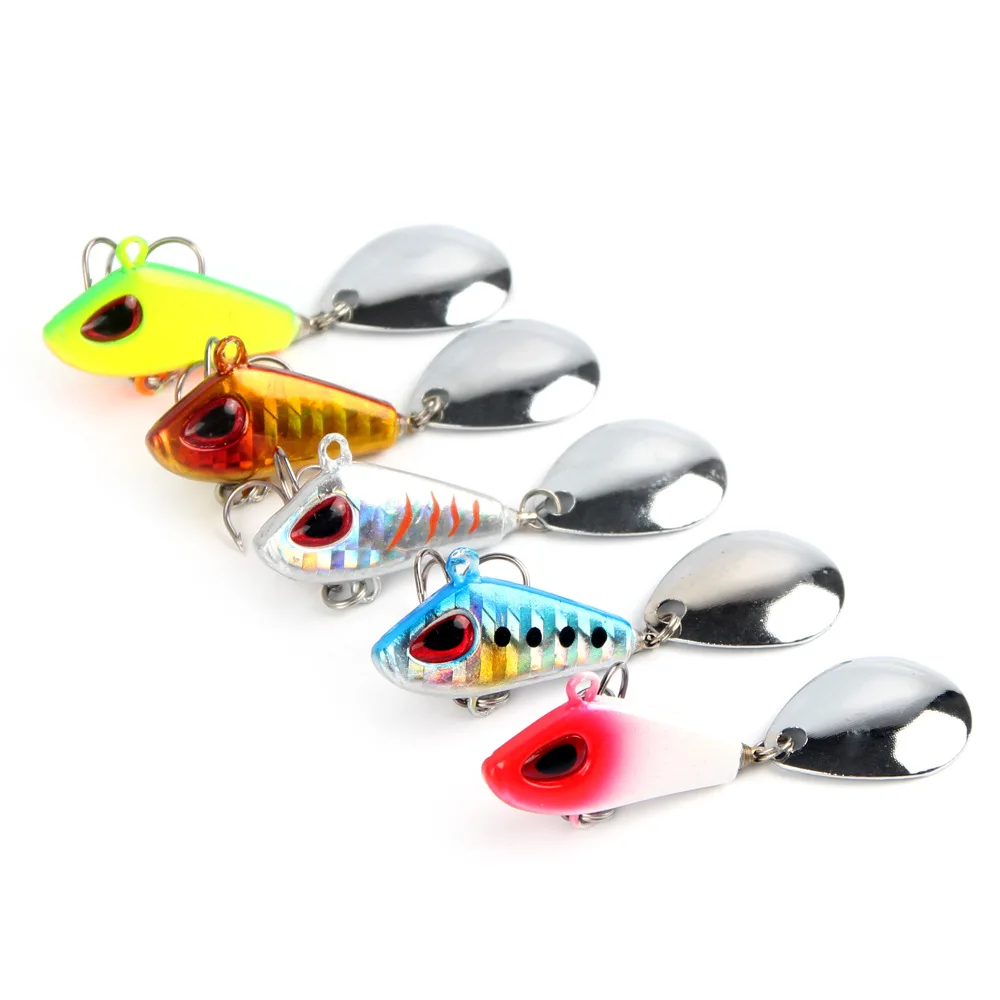 

1PCS Rotating Fishing Lure 5.5cm Spinner Spoon Crankbait Leurre Jerk Jigging Lure Wobbler Popper Swimbait Asturie Wedkarstwo