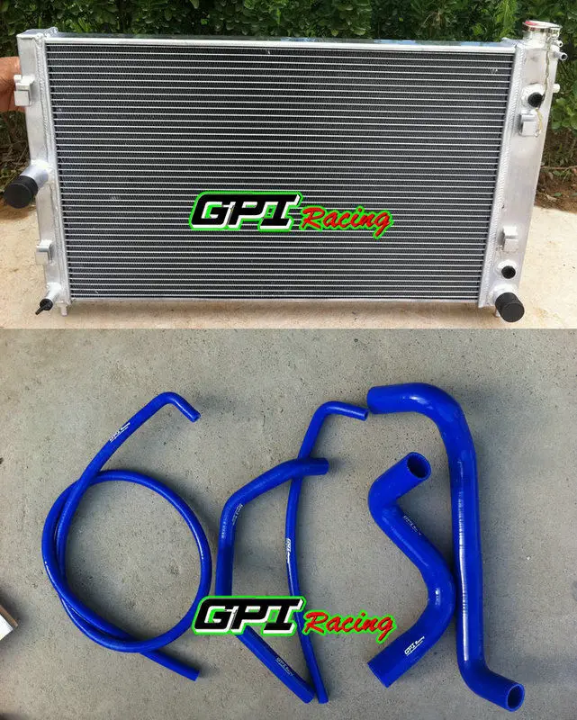 Aluminum radiator +BLUE radiator hose for HOLDEN Commodore VZ LS1 LS2