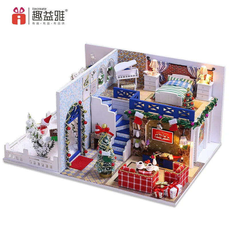 Новый 3D DIY Игрушечные лошадки Кукольный дом деревянный Мини Миниатюрный с