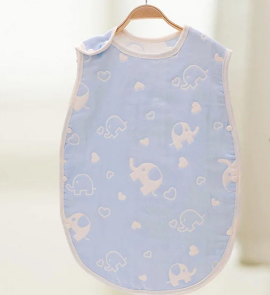 Детские спальные мешки для новорожденных хлопок 6 слоев марли мягкий уход за кожей против ударов спальный мешок дети органические коляски мешок 45*80 см