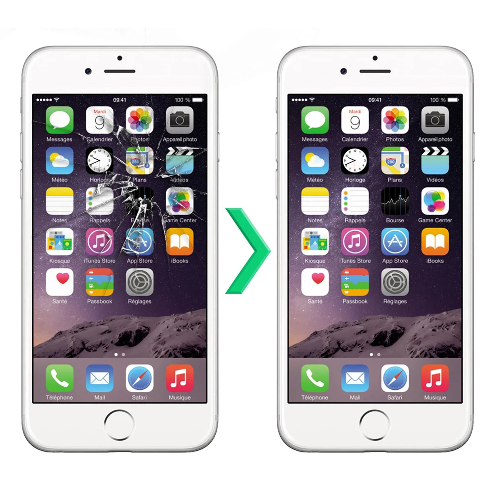Шт./лот 100 для iPhone 6 ЖК экран Замена дигитайзер дисплей 3D сенсорный стекло рамка