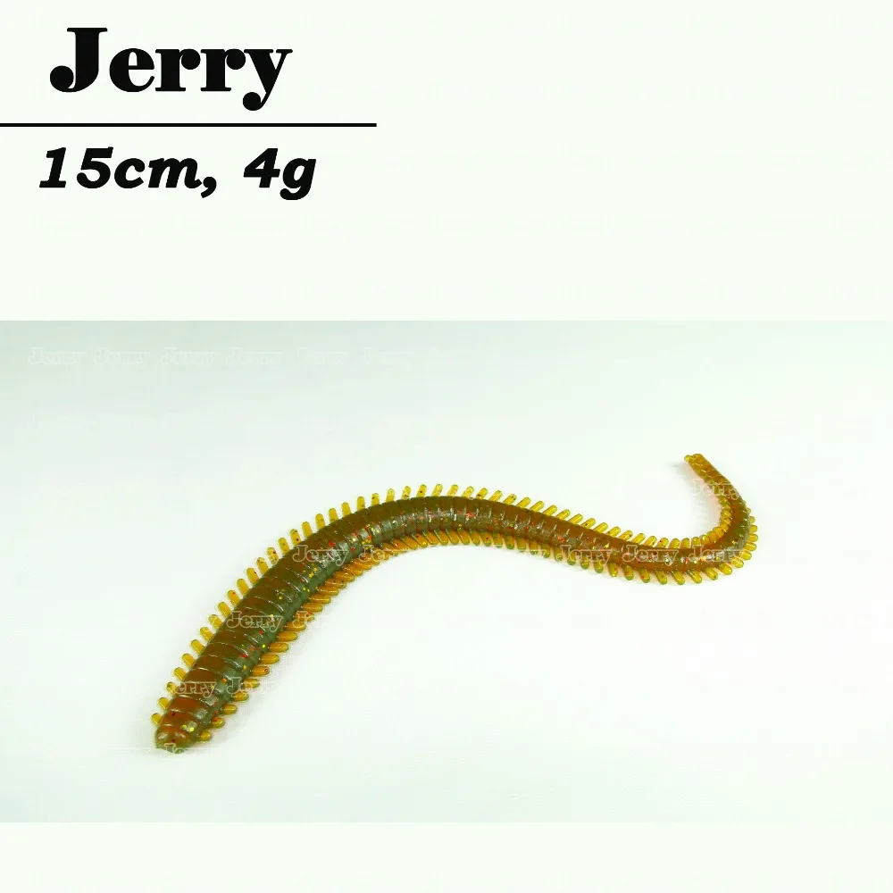

Jerry 15pcs 15cm/6in 4g wacky worm centipede creature stick bait soft lure artifical pesca fishing