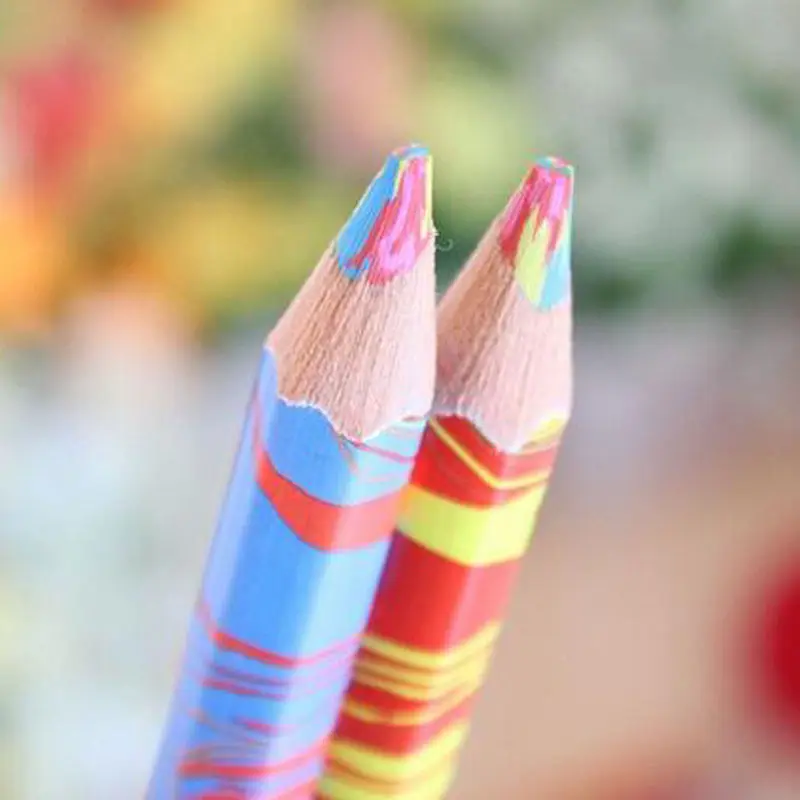 10 шт./партия, креативные радужные карандаши для рисования, высококачественные карандаши, канцелярские принадлежности для школьников, студентов, детей, карандаши для рисования