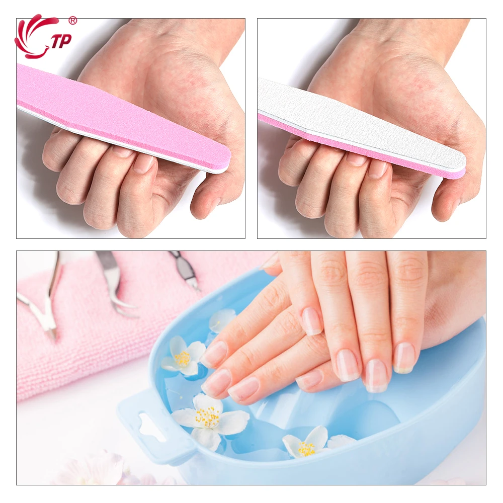 

Nail File Buffers Double Side Trimmer Buffer Sponge For UV Gel Sanding Buffer Strips Nail Polishing lime a ongle Manicure Set