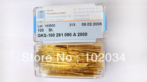 100 шт./лот INGUN GKS 291 090 A 2000 пружинный тестовый зонд Pogo Pin Сделано в Тайване|pin pin|pin pogopin