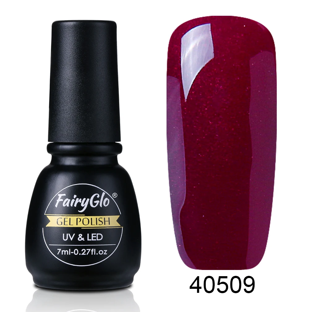 FairyGlo 7 мл гель для ногтей замачиваемый УФ светодиодный Полупостоянный Гель-лак-эмаль для ногтей Гель-лак основа Топ праймер Lucky лак чернила клей - Цвет: 40509