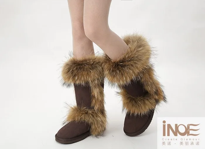 as mulheres sapatos de inverno com pele