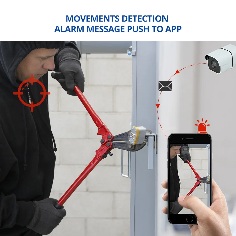 Wheezan CCTV камера безопасности WiFi 4MP HD видеонаблюдение беспроводная камера 1440P аудио домашний открытый ночное видение IP Cam