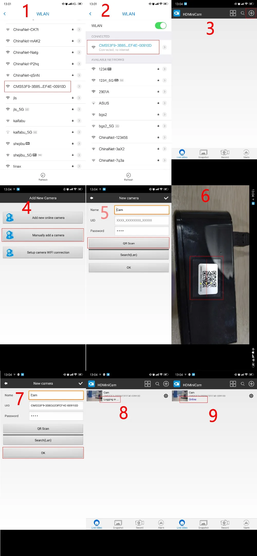 how to connect camera to app