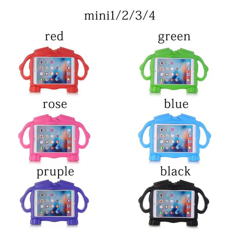 

Cute Gift Dog Kid Case for iPad Mini 4 3 2 1 EVA Silicone Handle Shockproof Stand Shell Cover Cases Coque FOR Tablet PC Case