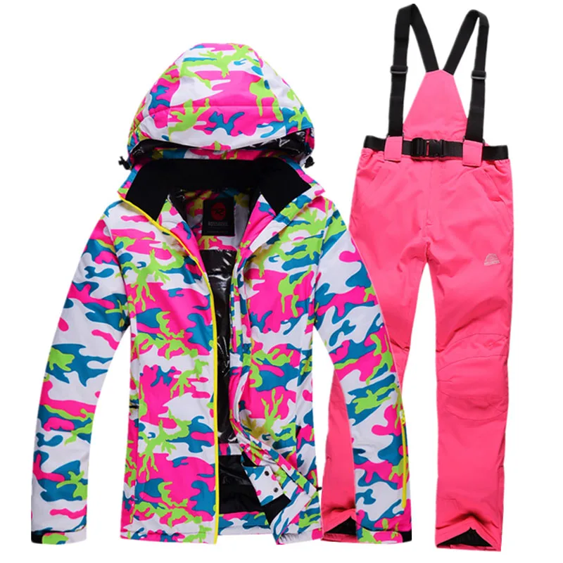 2016 New Winter Women s font b ski b font jackets and snow pants Tool Sets