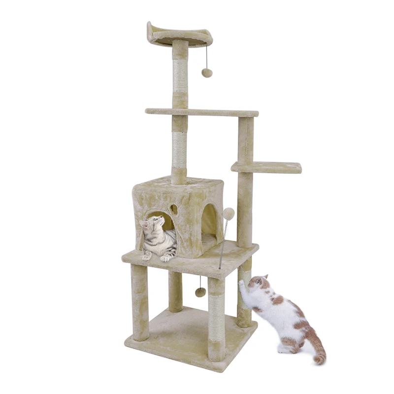 Domestic Delivery Cat Toy Multifunctional Cat House Wood Climbing Jumping Frame With Ladder Sisal Scratching Post Cat Furniture Domestic Delivery Cat Toy Multifunctional Cat House Wood Climbing Jumping Frame With Ladder Sisal Scratching Post Cat Furniture