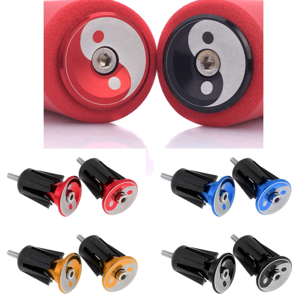 1 Pair Bicycle Handlebar Bar End Caps Plugs Stoppers Lightweight   Bicycle Parts for MTB Road Bike Cycling 1.73 x 0.94 inch 