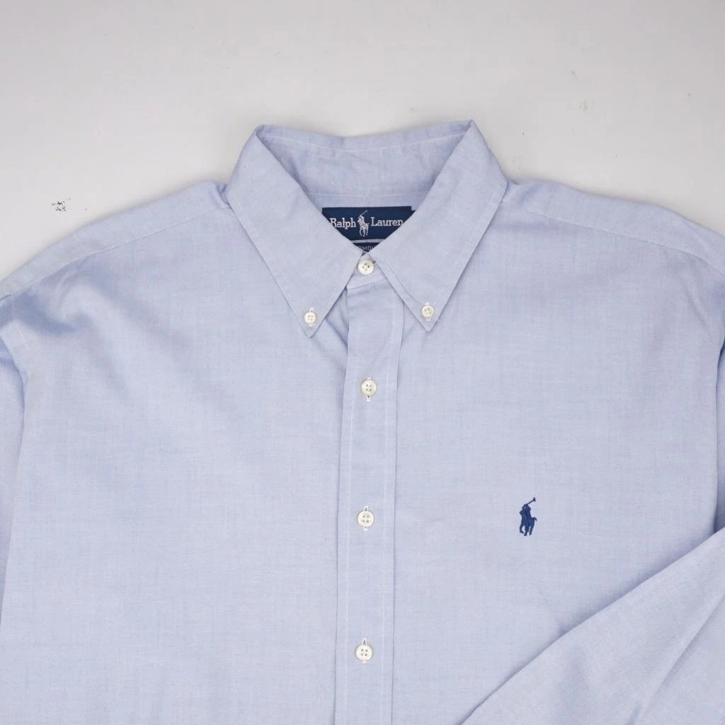 RALPH LAUREN Yarmouth Pinpoint Button Front Oxford Shirt Men 16.5-35 (1)