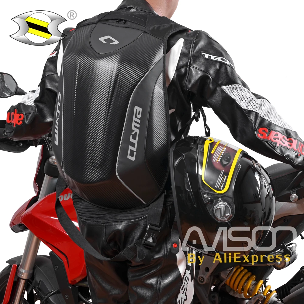 MACH 5 Motorcycle Backpack Helmet Bag Hang Motorbike Hard Shell Bag