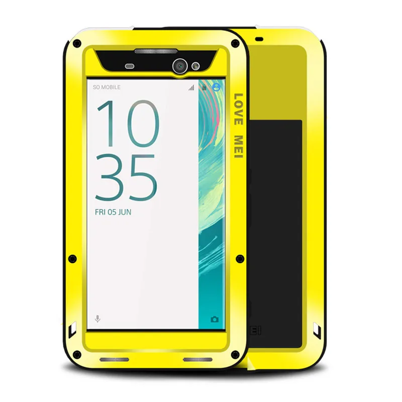 Чехол всего тела для sony Xperia XA Ultra Алюминий Металл противоударный Броня Крышка