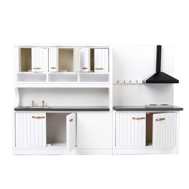 1 12 Scale Dollhouse Furniture Wooden Kitchen Set Pretend Play 1 12 Scale Dollhouse Furniture Wooden Kitchen Set Pretend Play Doll House Decor For Kids Dolls Gift Clic Toys Accessory