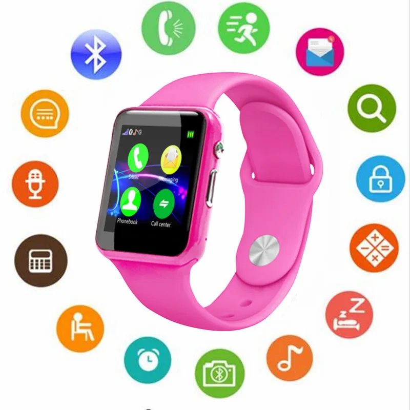 

HOT Bluetooth Smart Watch A1S Support SIM TF Cards For Android IOS Phone Children Camera Women Bluetooth Watch With Russia