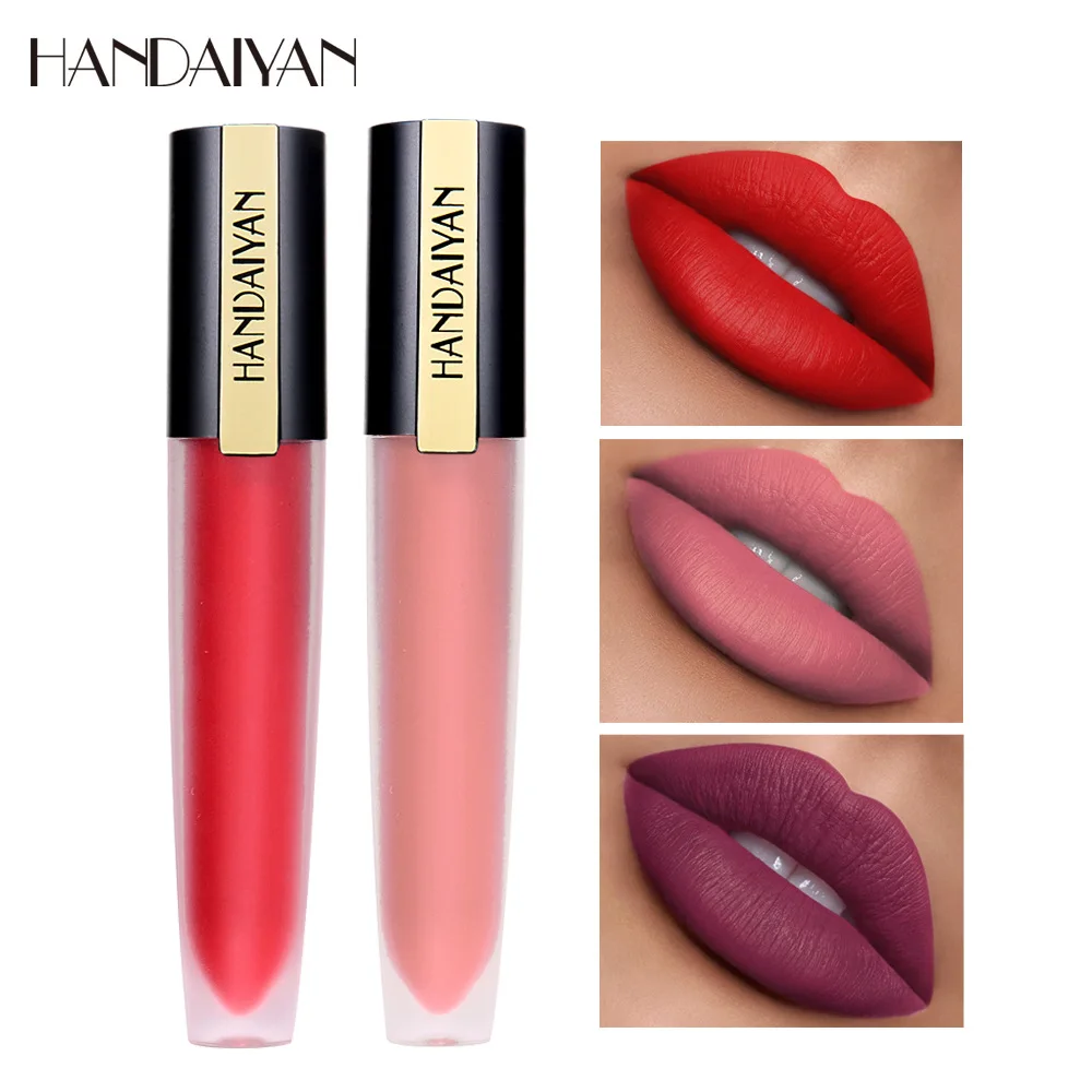 

Lip Tint Matte Lipstick Waterproof Lipgloss Lips Makeup Long Lasting Lipsticks Pigment Velvet Red labiales Matte Lip Gloss