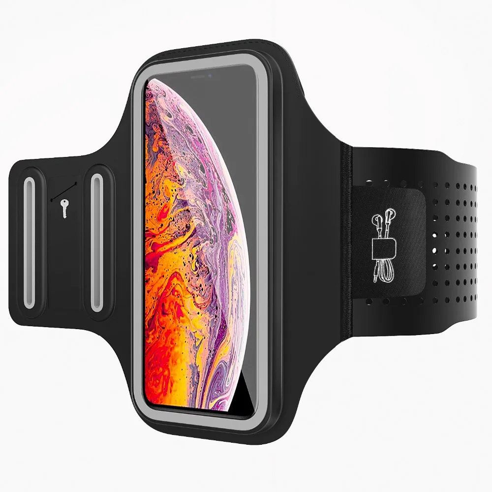 

MoKo 3D Cellphone Running Armband,Water Resistant Phone Case Pouch with Key Holder for Gym Jog Fitness Workout for iPhone X/Xr