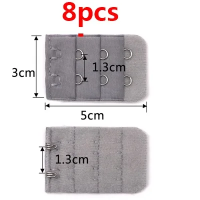 3/8 шт. мягкий бюстгальтер ремешок Застежка заменить нижнее белье Для женщин бюстгальтер расширитель 3 крючка 3 ряда Нижнее белье Intimates Bra аксессуары - Цвет: 15