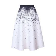 Космические хлопковые длинные юбки с волнистым хвостом, юбка-пачка в полоску русалки, Хепберн, 8210