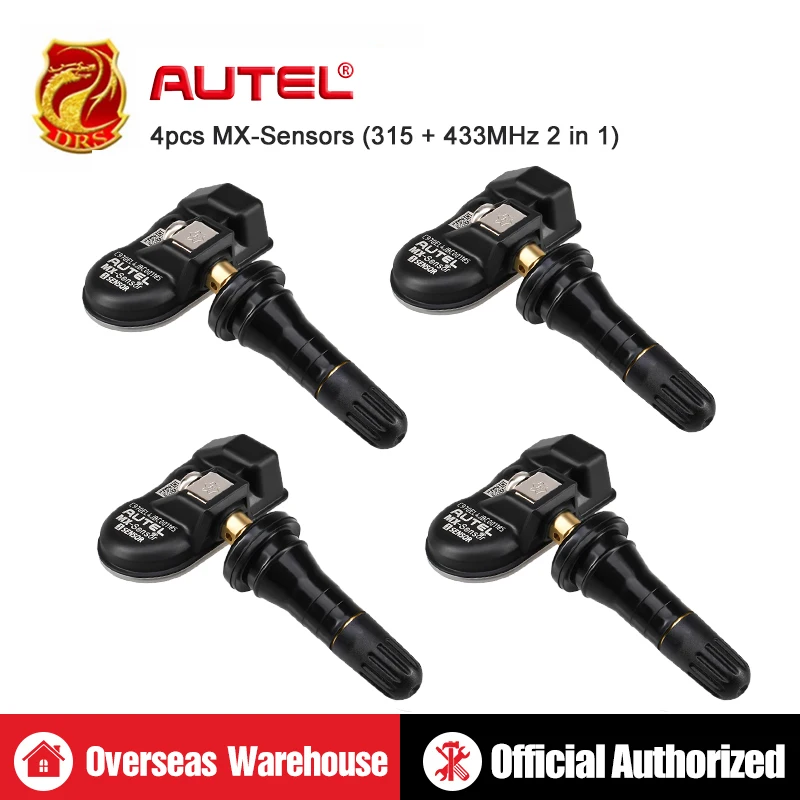

4pcs Autel MX-Sensor 433MHz 315MHz 2 in1 MX Sensor Universal Tire Pressure Programming TPMS Sensor Support Autel TS601 TPMS Tool