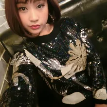 Ограниченное по времени предложение, шерстяной пуловер, новинка года, зимний женский свитер в европейском стиле, свободный свитер, куртка с блестками большого размера