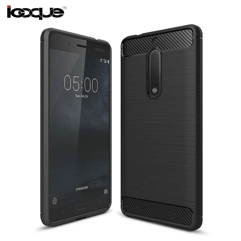 buy Rugged Armor Case For Nokia 5 6 Case Cover Fashion Soft Slim Carbon Fiber Nokia6 Silicone Case For Nokia 6 Nokia5 Fundas Coque