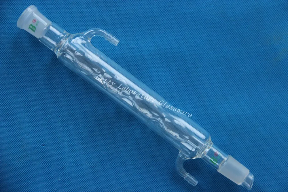Allihn condenser,Joint 24/29 ,200mm length,10mm hose connection (Borosilicate Glassware