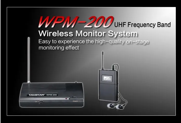 Подлинная TAKSTAR WPM 200 UHF Беспроводная система монитора профессиональный этап в ухо