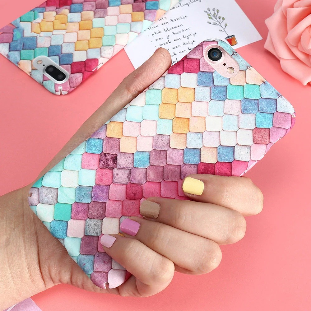 Для мобильного телефона чехлы для iPhone SE 5 S Чехол Мода красочные 3D весы чехол с