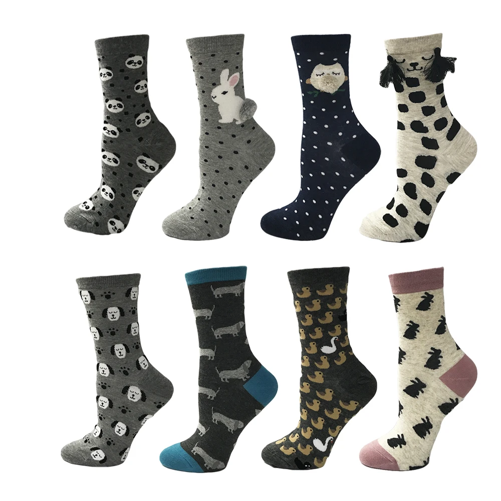 10 Color High Quality Colorful Cute Cartoon Animal Funny Women's Socks Sweet Love Gift for Girl