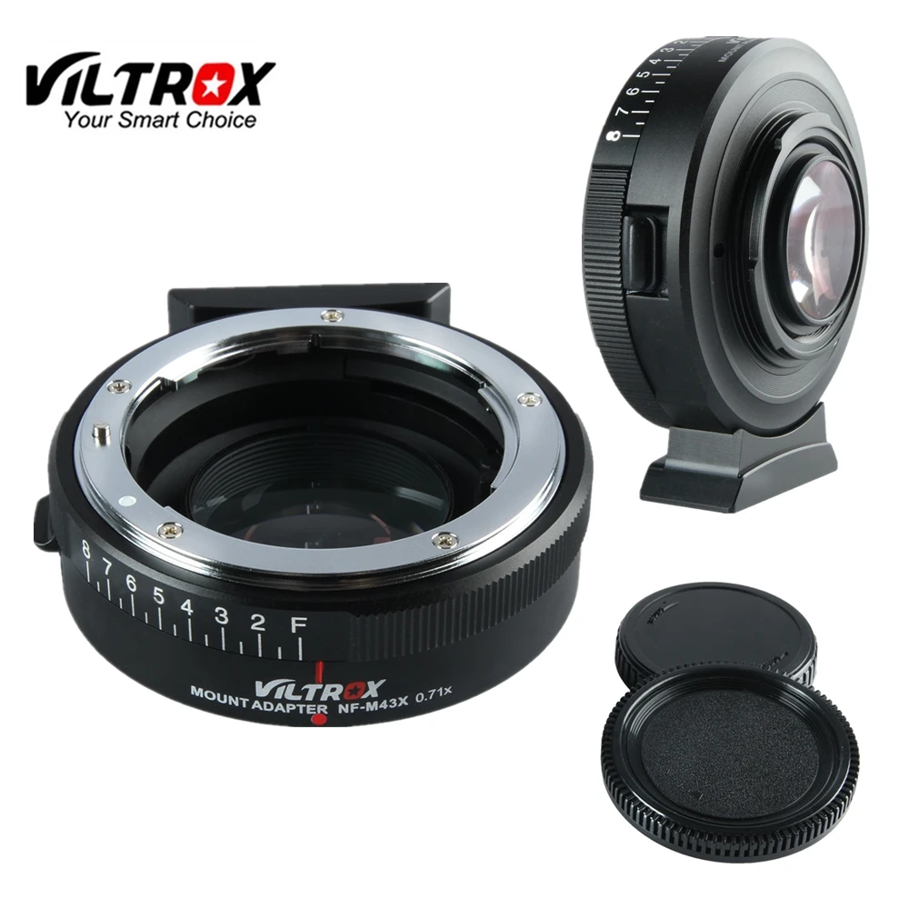 Viltrox NF-M43X фокусным расстоянием редуктор Скорость Booster адаптер Turbo w/диафрагма для объектива Nikon M4/3 камера GH4 GH5GK GH85GK GF7GK GX7