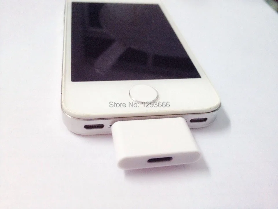 2 шт. 8Pin гнездовой к 30Pin Мужской адаптер 30pin для iPhone iPad 3 iPod Touch 4 6 plus белый|30pin adapter|8pin