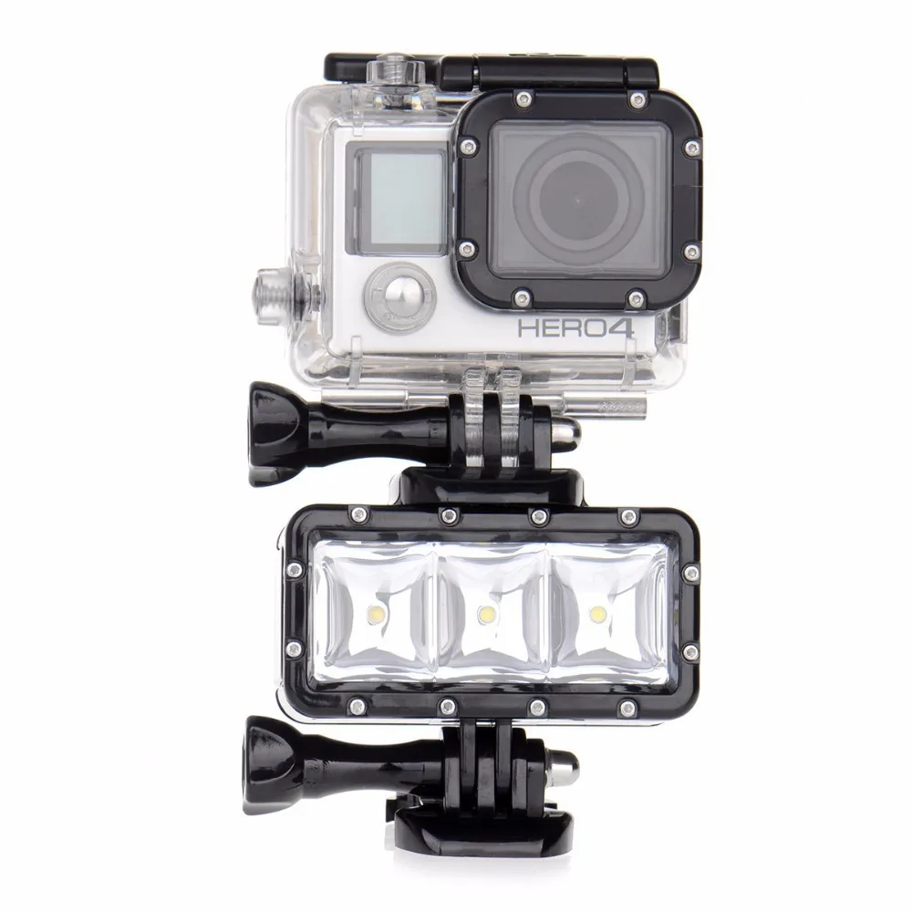 Nova go Pro à Prova Impermeável Água Led Flash Luz de Vídeo Mergulho Subaquático Luz para Gopro Hero4 Mais Sj4000 para Xiaomi yi Sjcam Acessórios - Image 3