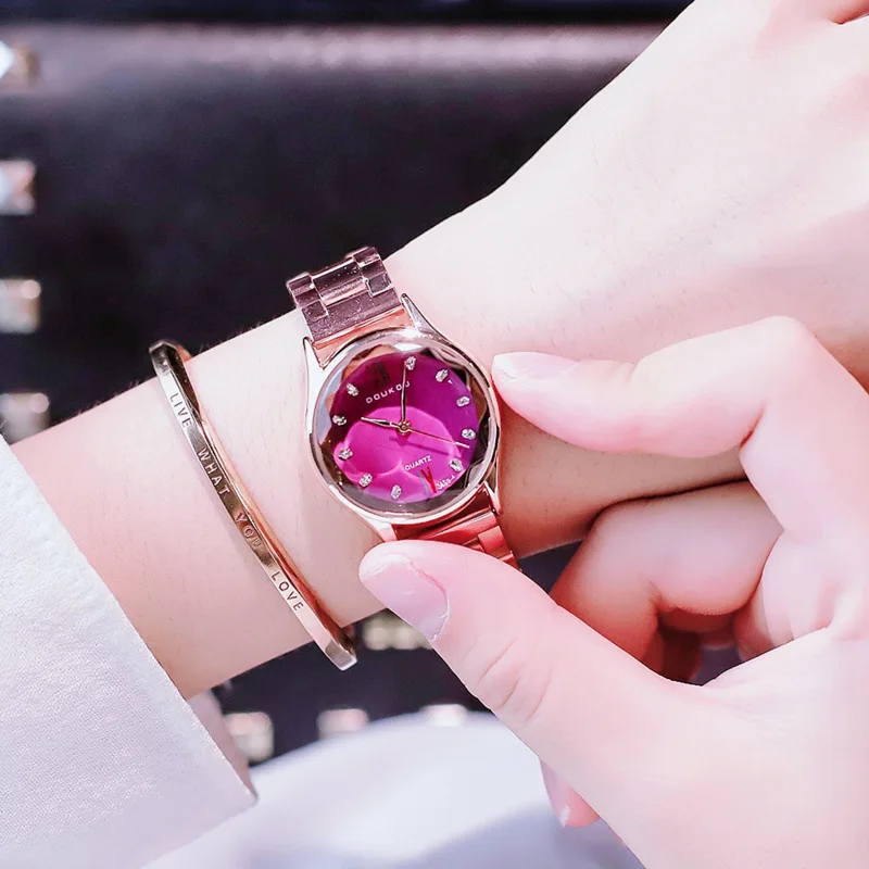 Hyun Beautiful Women Men Dress Quartz Watches Luxury Diamond Lovers