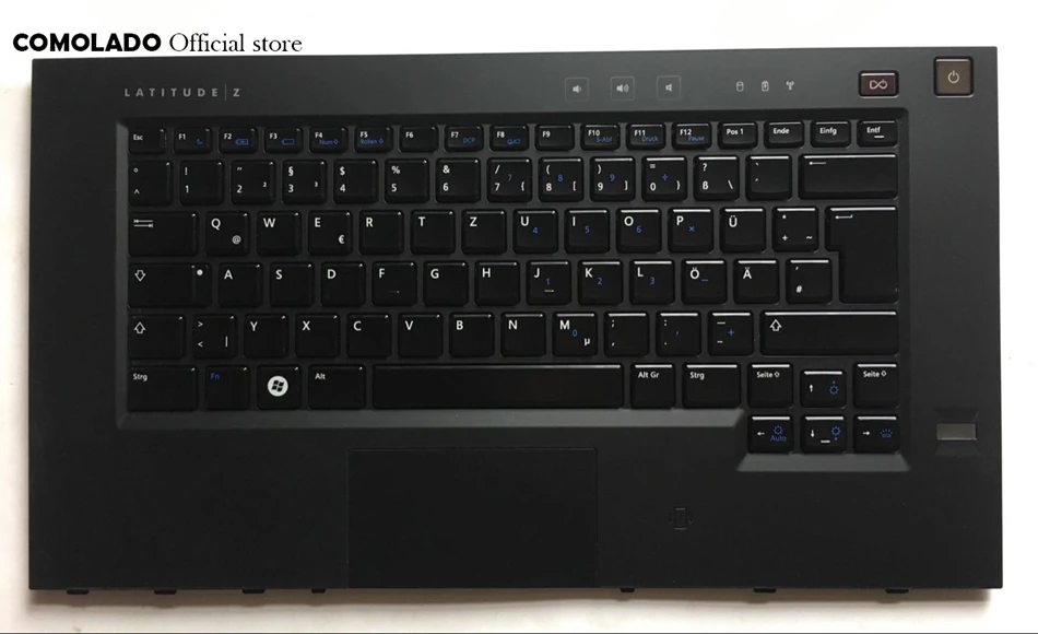 

GR Germany Keyboard For DELL Latitude Z600 Black With Bezel Pamrest Cover Backlit Laptop Keyboard GR Layout