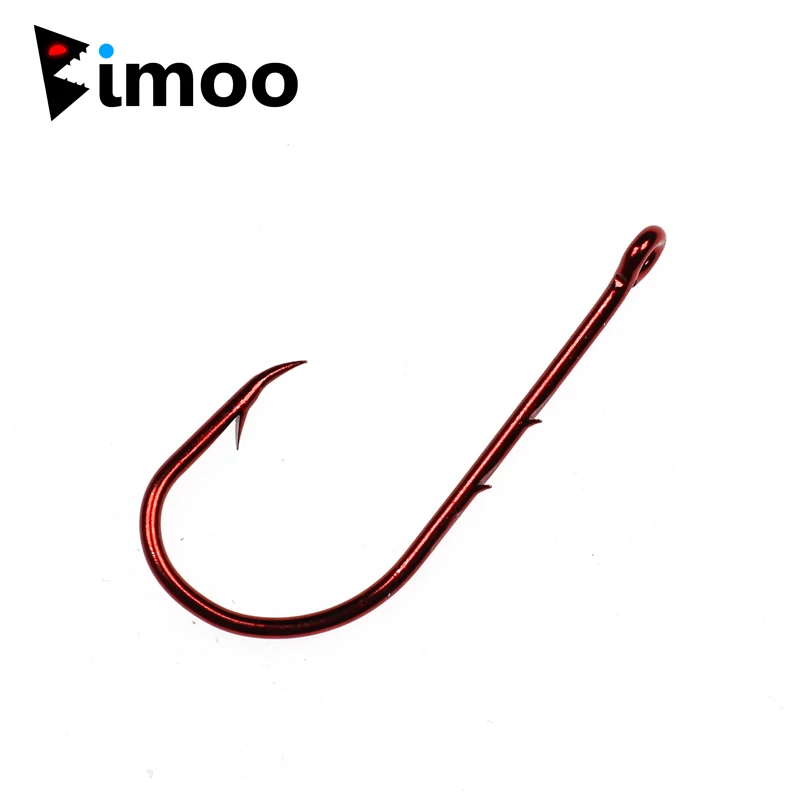 

Bimoo 20PCS Barbed Fish Hook Red Baitholder Hook Pan Reversed Fishing Hooks Fish Bait Holder Size 5/0 4/0 3/0 2/0 1/0 etc.