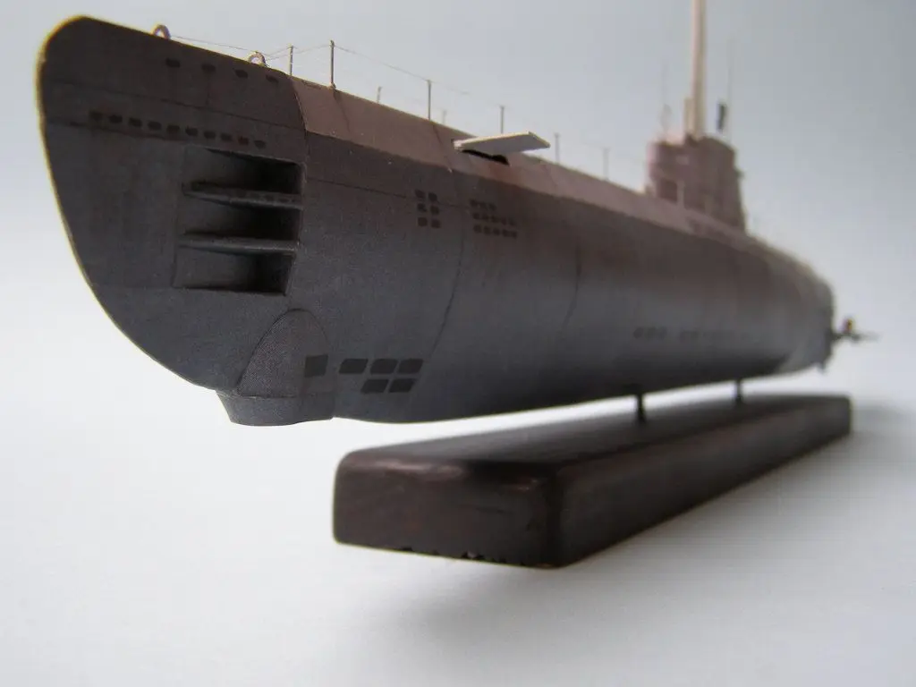 DIY 1:200 U 2536 boot Тип ХI подводная лодка бумажная модель ручная работа 3D головоломка
