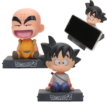 

Dragon Ball Z Goku Kuririn 12cm Shaking His Head Action Figure Toy Phone Holder Car Decoration