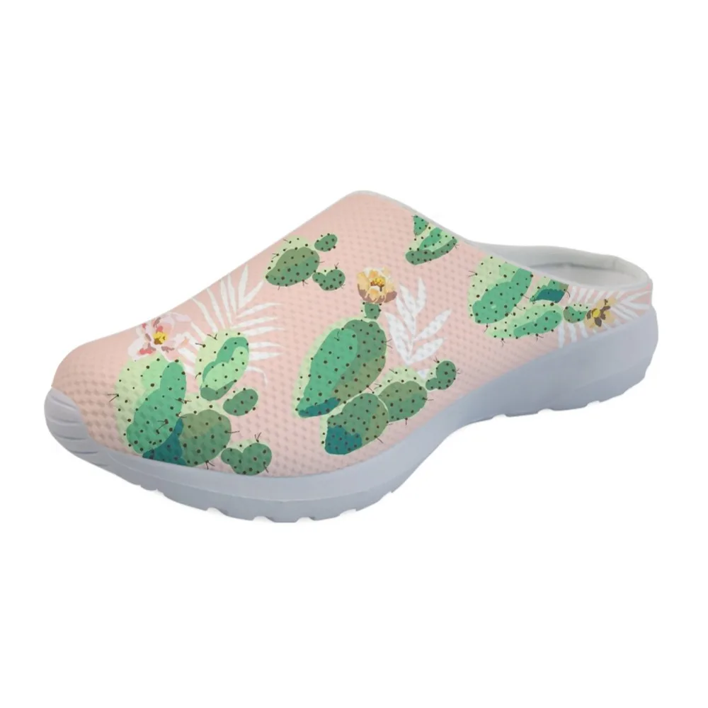

FORUDESIGNS Woman Sandals Leisure 3D Cactus Flowers Pattern Summer Ladies Light Home Slippers Comfortable Water Shoes For Girls