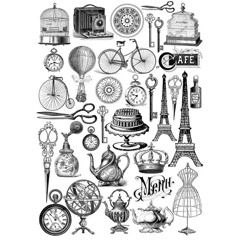 

2 PCS Retro Paris Tower Deco Scrapbook Bullet Journal Stationery Stickers Planner Calendar Agenda School Art Craft Supplies