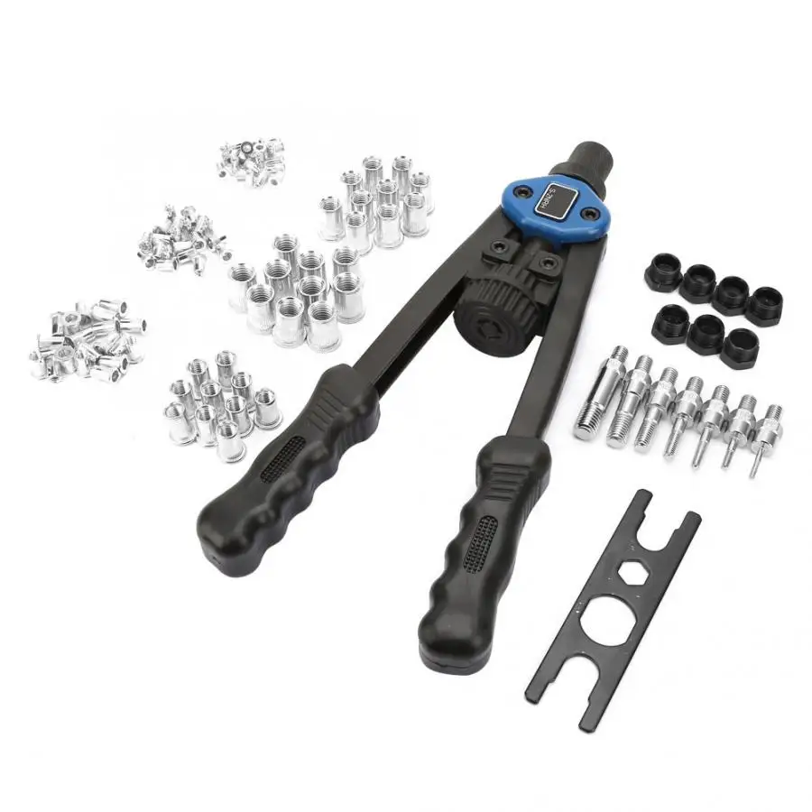 Rivet Nut Gun Double Handle Riveter Gun Pull Rivet Nut Gun Kit Auto Nut Riveting Riveter Blind Hand Tool