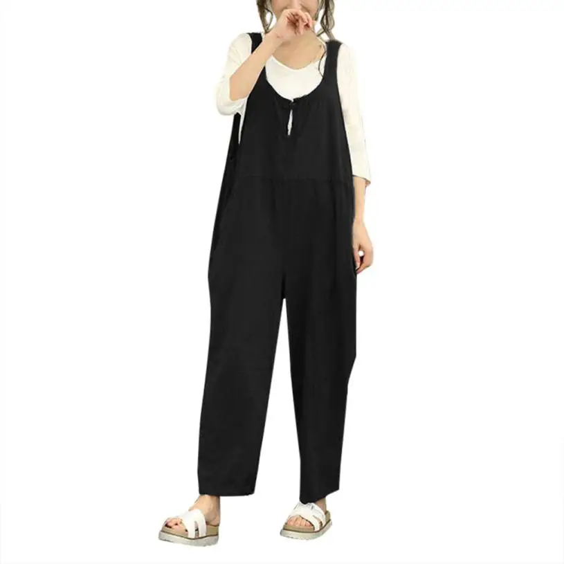 2018 ZANZEA Rompers Womens Jumpsuits Casual Vintage