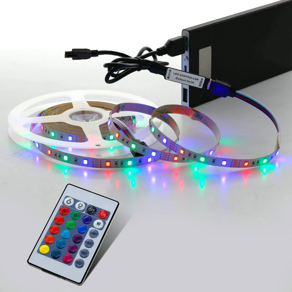 Holiday Lightin USB LED Strip Light 50CM 1M 2M 3M 4M 5M RGB White Warm White LED Strip Christmas Tree Decoracion Fairy Lights.